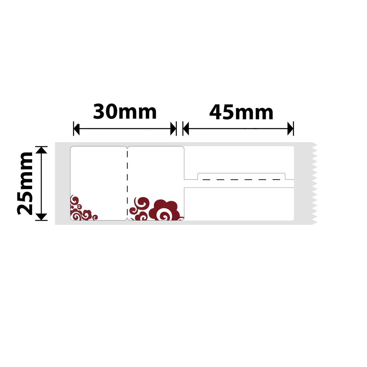 NIIMBOT - B Range - 25x75mm - Red Cloud Jewellery - 100 Labels