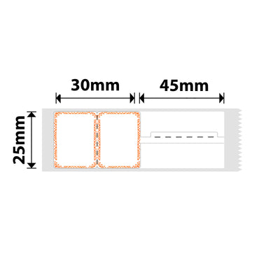 NIIMBOT - B Range - 25x75mm - Orange Border Jewellery - 100 Labels