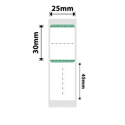 NIIMBOT - B Range - 25x75mm - Green Border Jewellery - 100 Labels