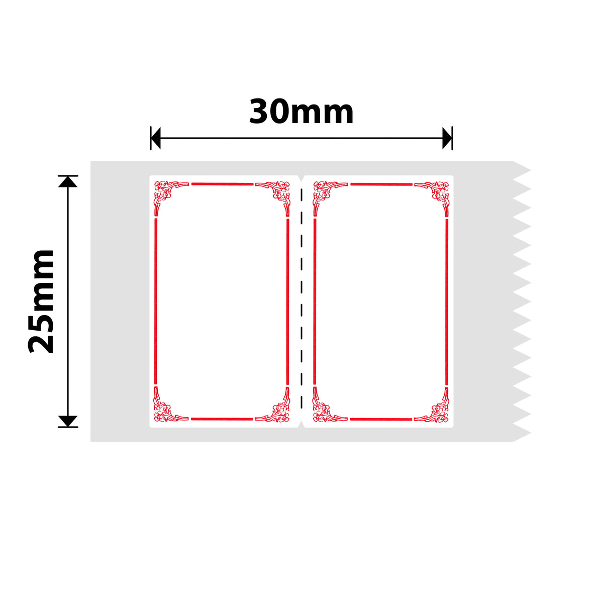 NIIMBOT - B Range - 25x30mm - Elegant Red - 230 Labels
