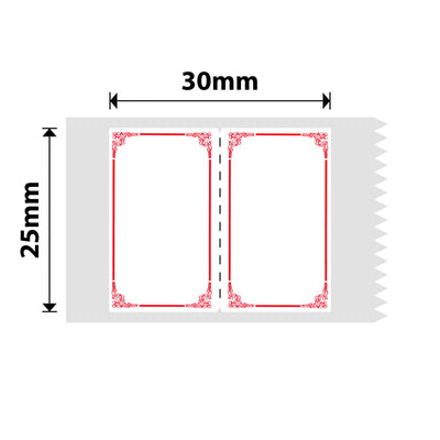 NIIMBOT - B Range - 25x30mm - Elegant Red - 230 Labels