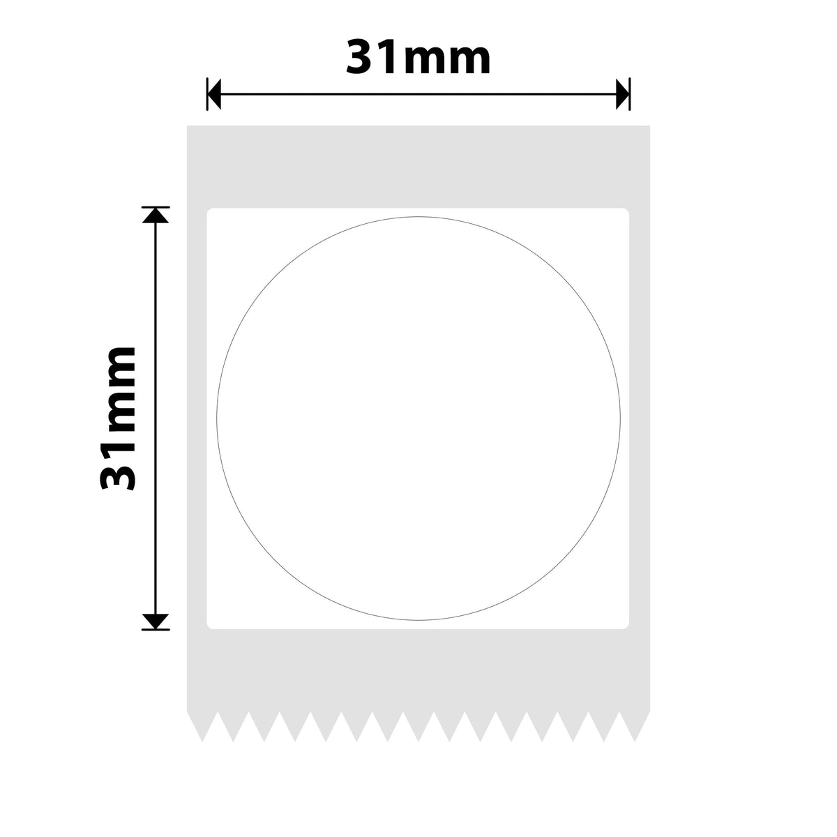 NIIMBOT - B Range - 31x31mm - White Round - 210 Labels