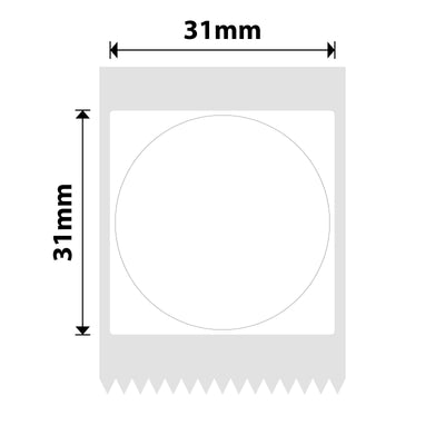 NIIMBOT - B Range - 31x31mm - White Round - 210 Labels