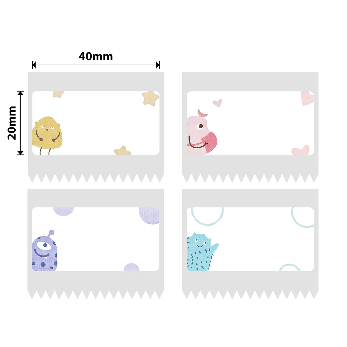 NIIMBOT - B Range - 40x20mm - Monster - 320 Labels