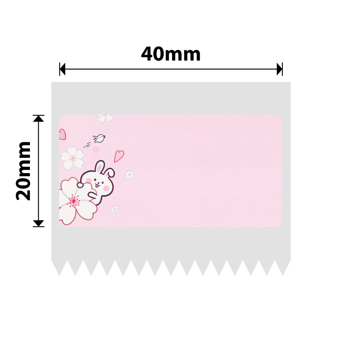 NIIMBOT - B Range - 40x20mm - Pink Rabbit - 320 Labels