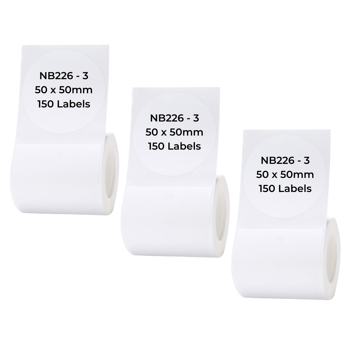 NIIMBOT - B Range - 50x50mm - White Round - 150 Labels