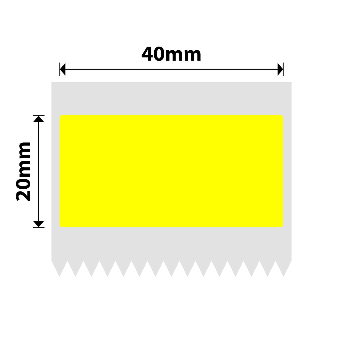 NIIMBOT - B Range - 40x20mm - Yellow - 320 Labels