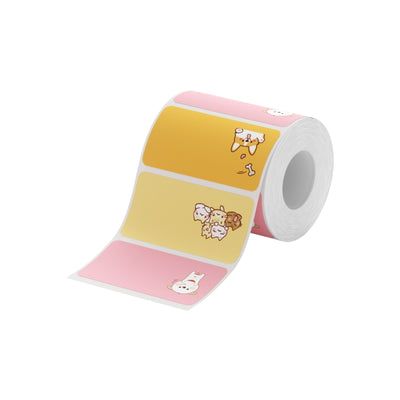 NIIMBOT - B Range - 40x20mm - Pink & Orange, Cat & Dog - 320 Labels