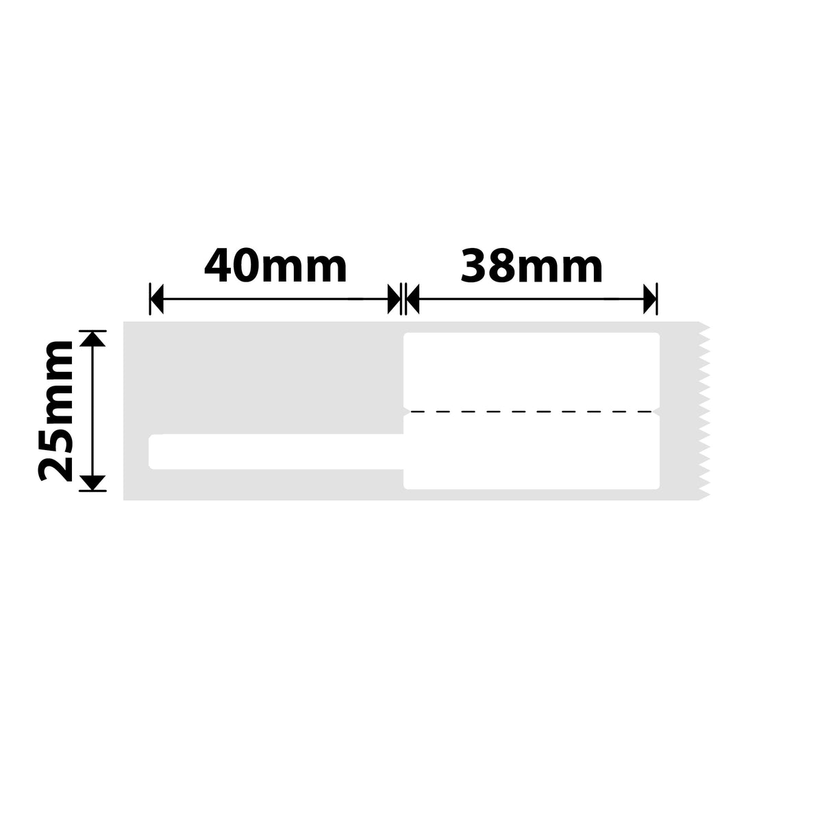 NIIMBOT - B Range - 25x78mm - White Cable - 100 Labels