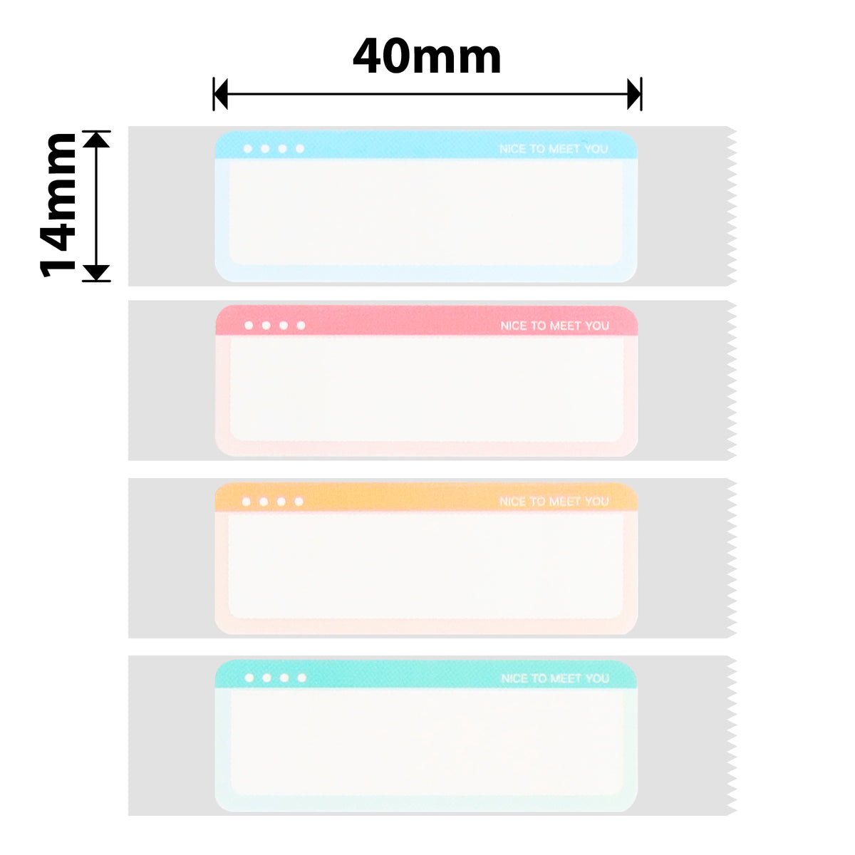 NIIMBOT - D Range - 14x40mm - Nice To Meet You - 155 Labels