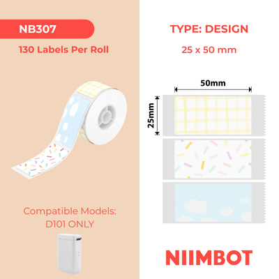 NIIMBOT - D101 Only - 14x60mm - Little World Mixed - 125 Labels