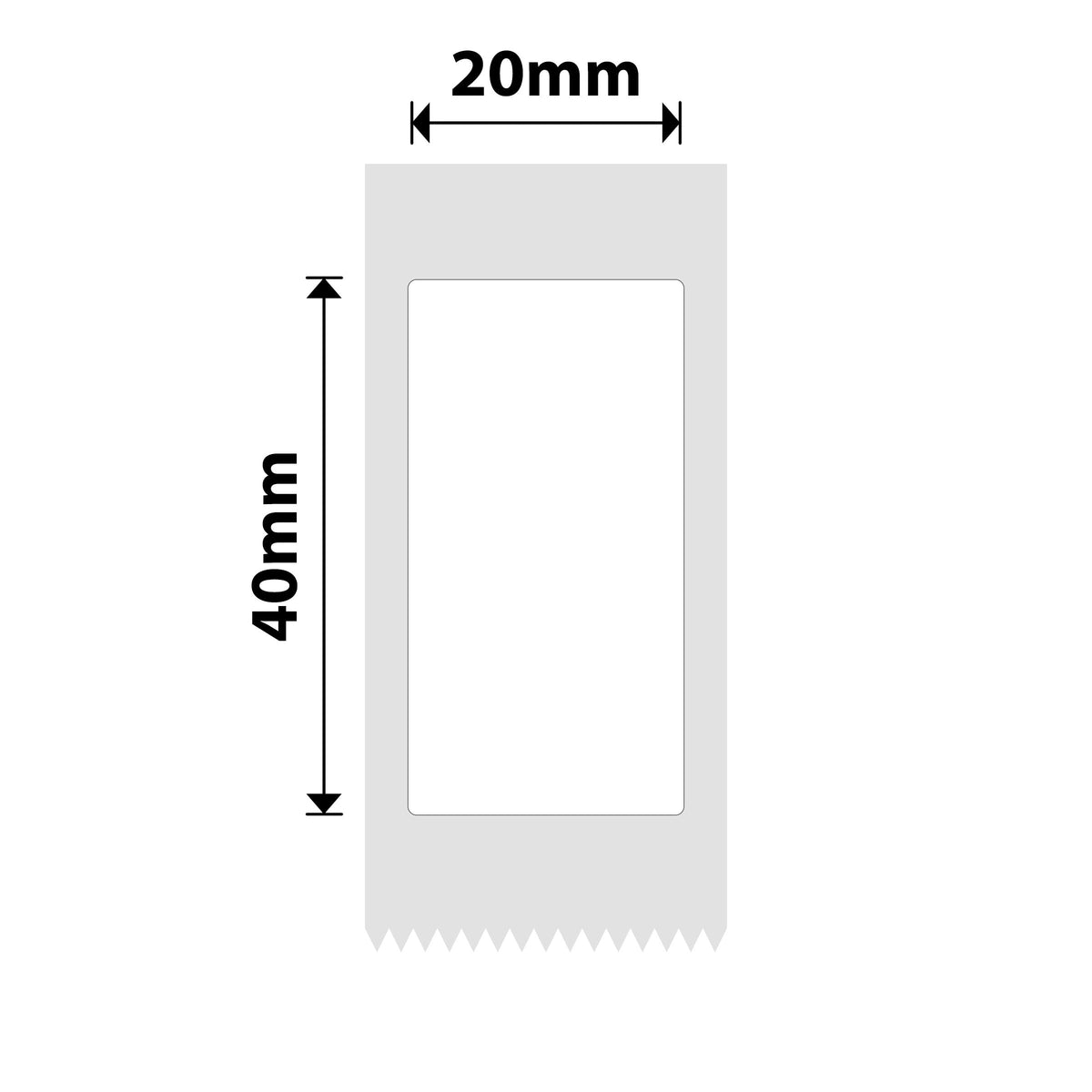 NIIMBOT - D101 Only - 20x40mm - White - 160 Labels