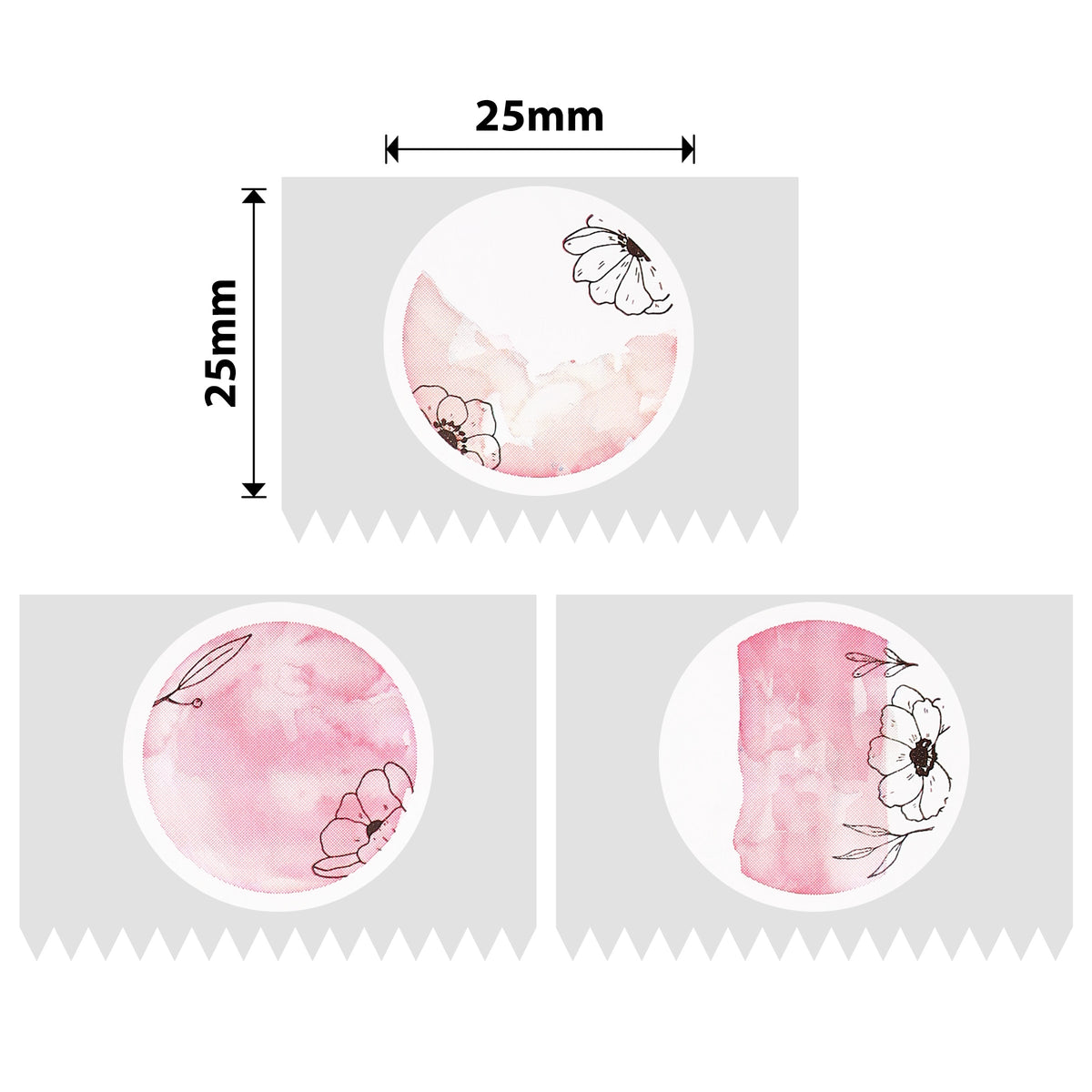 NIIMBOT - D101 Only - 25x25mm - Flower Pink Round - 225 Labels