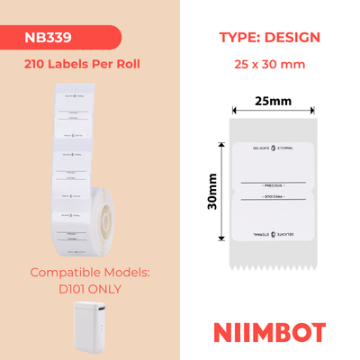 NIIMBOT - D101 Only - 25x30mm - Forever - 210 Labels