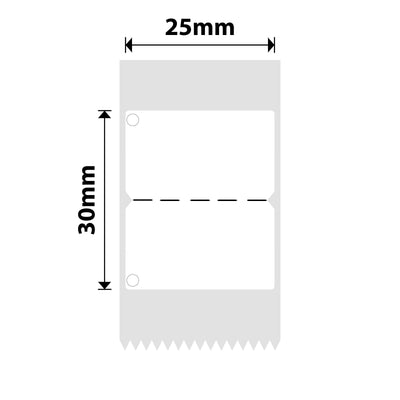 NIIMBOT - D101 Only - 25x30mm - White With Hole - 210 Labels