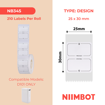 NIIMBOT - D101 Only - 25x30mm - True Love - 210 Labels