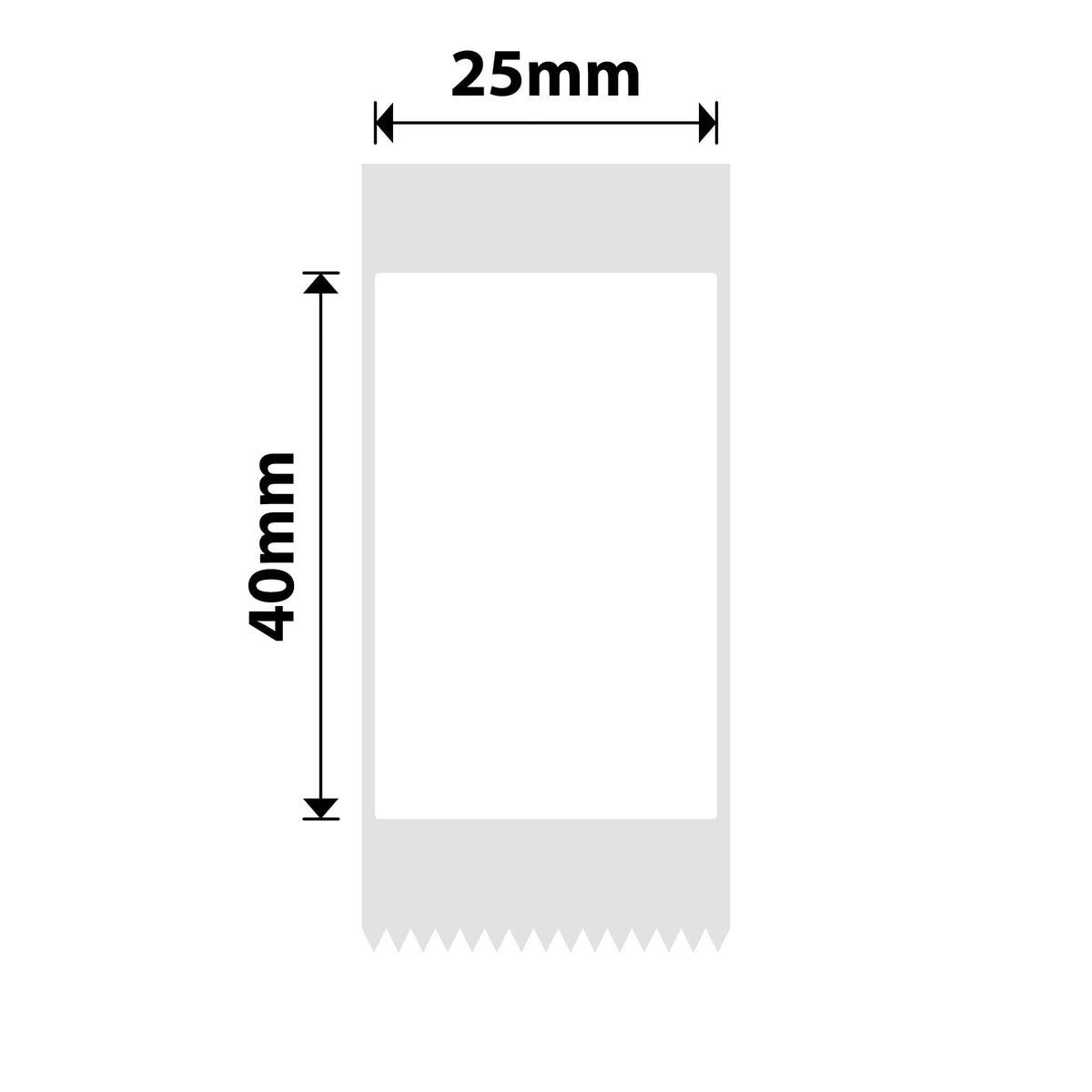 NIIMBOT - D101 Only - 25x40mm - White - 155 Labels