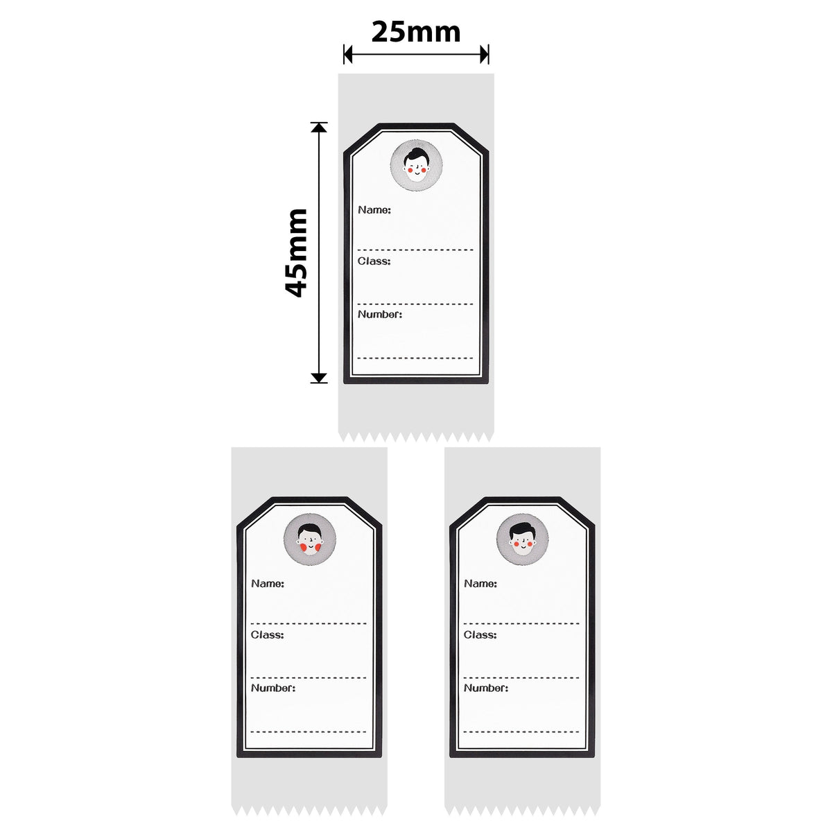 NIIMBOT - D101 Only - 25x45mm - Young Boy - 150 Labels