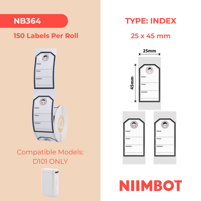 NIIMBOT - D101 Only - 25x45mm - Young Boy - 150 Labels