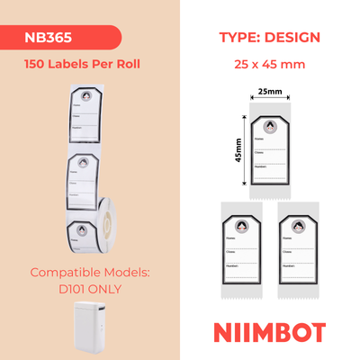 NIIMBOT - D101 Only - 25x45mm - Young Girl - 150 Labels