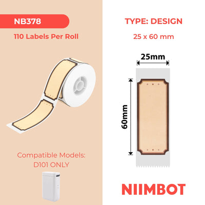 NIIMBOT - D101 Only - 25x60mm - Woodland Romance - 110 Labels