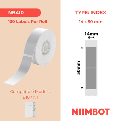 NIIMBOT - N1 - 14x50mm - Silver - 130 Labels