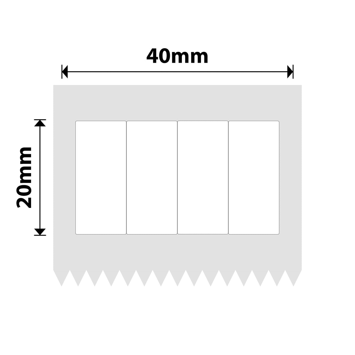 NIIMBOT - B Range - 10x20mm/4R - White - 1,600 Labels