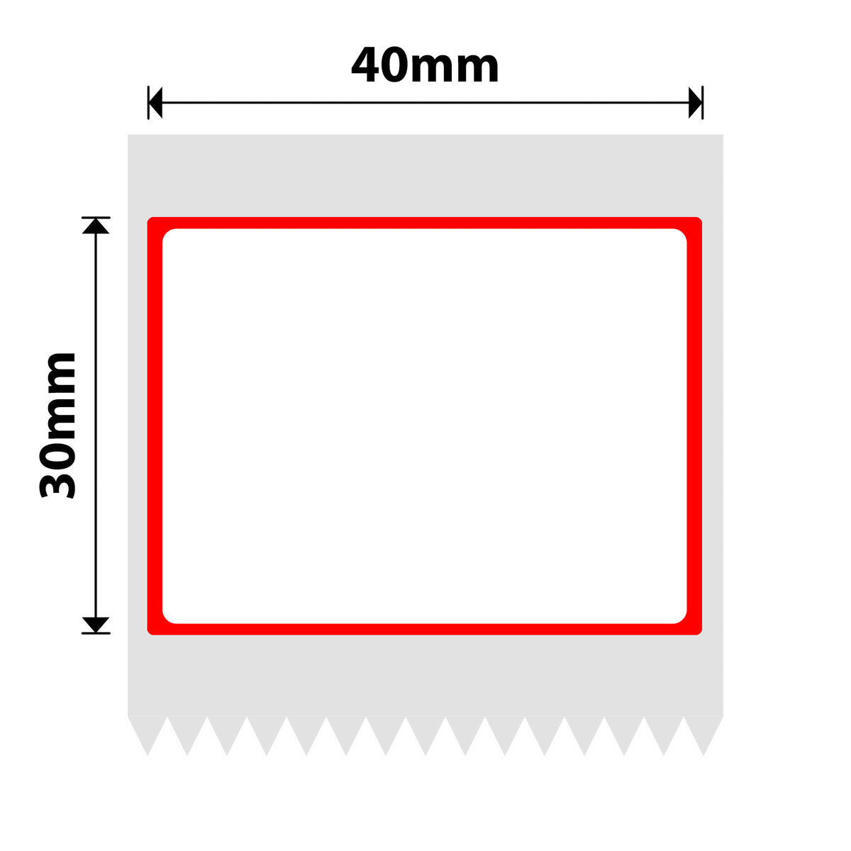 NIIMBOT - B Range - 40x30mm - Red Frame - 230 Labels