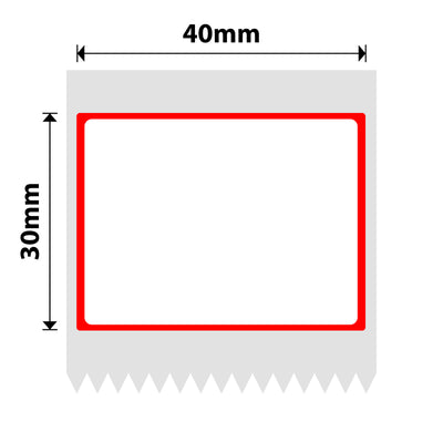 NIIMBOT - B Range - 40x30mm - Red Frame - 230 Labels