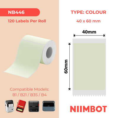 NIIMBOT - B Range - 40x60mm - Green - 120 Labels