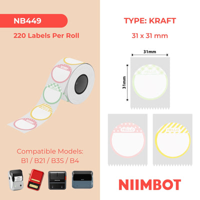 NIIMBOT - B Range - 31x31mm - Hello - 220 Labels