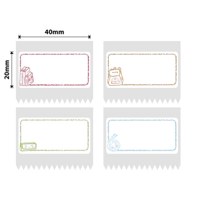 NIIMBOT - B Range - 40x20mm - Study Buddy Multi-Colour - 320 Labels