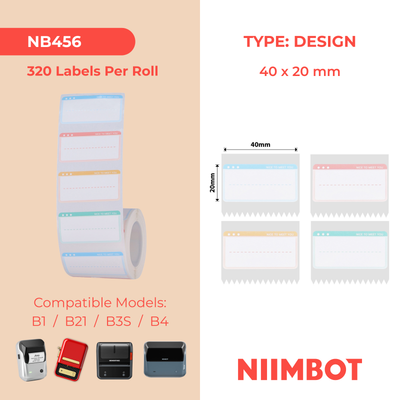 NIIMBOT - B Range - 40x20mm - Nice To Meet You - 320 Labels - CN