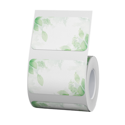NIIMBOT - B Range - 50x30mm - Green Leaf - 230 Labels