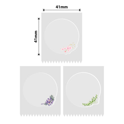NIIMBOT - B Range - 41x41mm - Transparent Whispering Flowers - 170 Labels