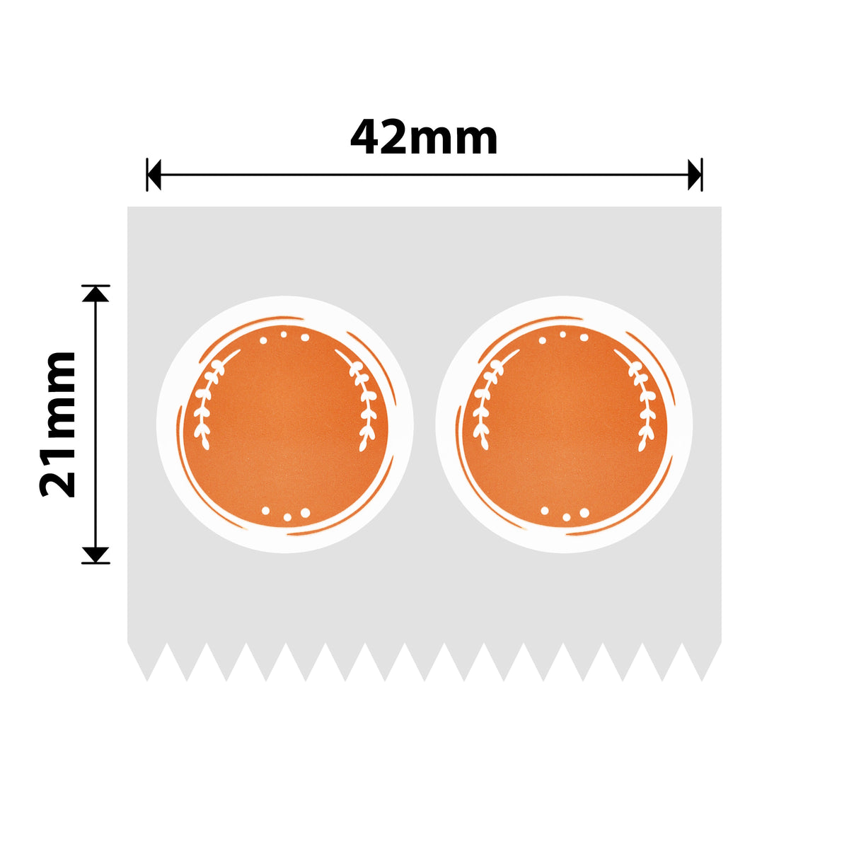 NIIMBOT - B Range - 42x21mm - Orange Round - 310 Labels