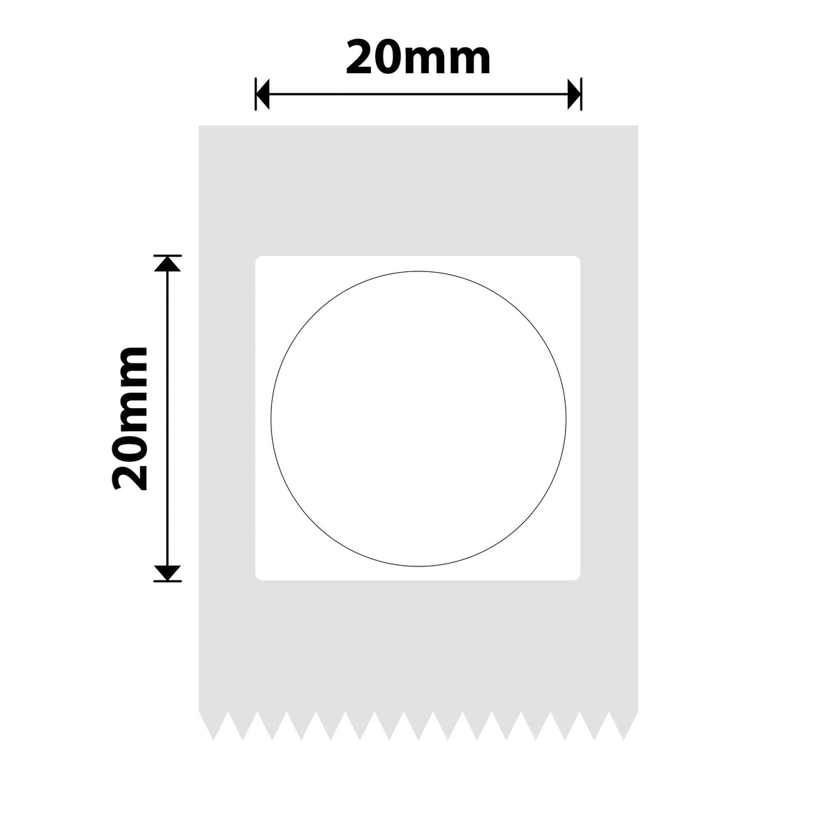 NIIMBOT - D101 Only - 20x20mm - White Round - 265 Labels