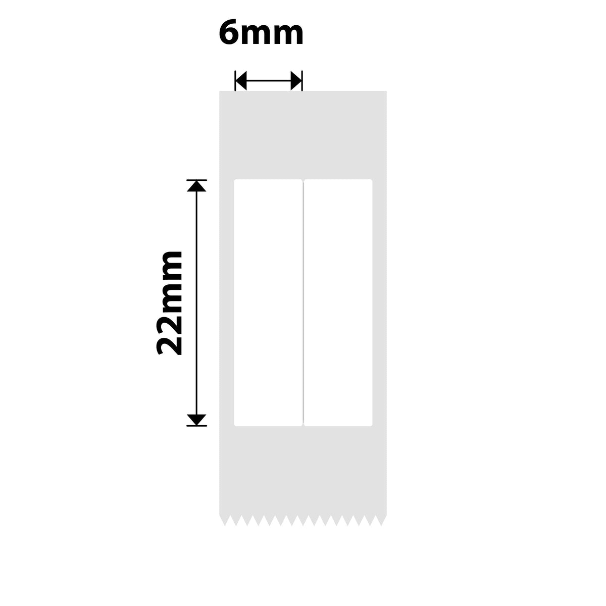 NIIMBOT - D Range - 6x22mm/2L - White Vertical Pen - Stationary - 500 Labels