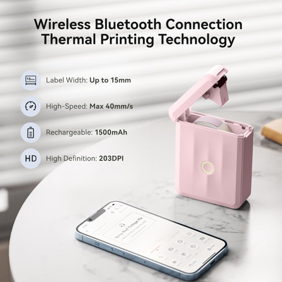 NIIMBOT - D110_M Bluetooth Label Printer Incl Label Roll