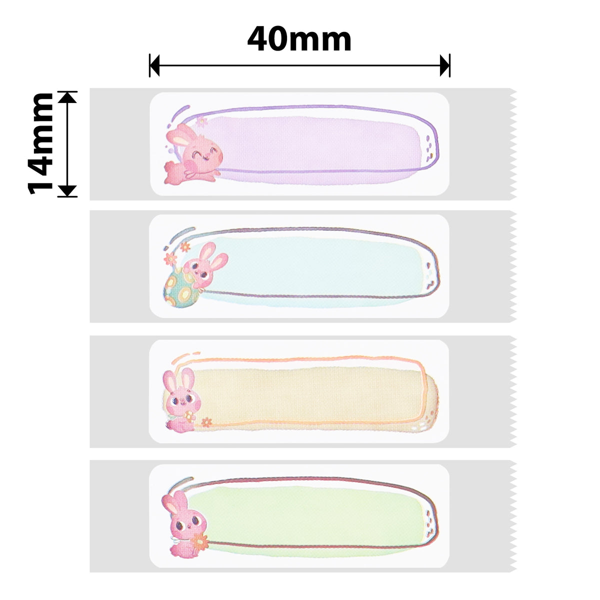 NIIMBOT - N1 - 14x40mm - Cute Bunny Iron On - 60 Labels