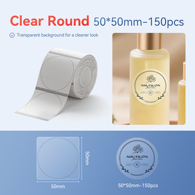 NIIMBOT - B Range - 50x50mm - Transparent - 150 Labels