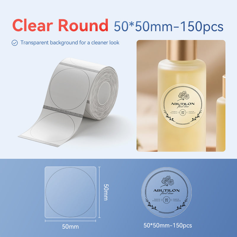 NIIMBOT - B Range - 50x50mm - Transparent - 150 Labels