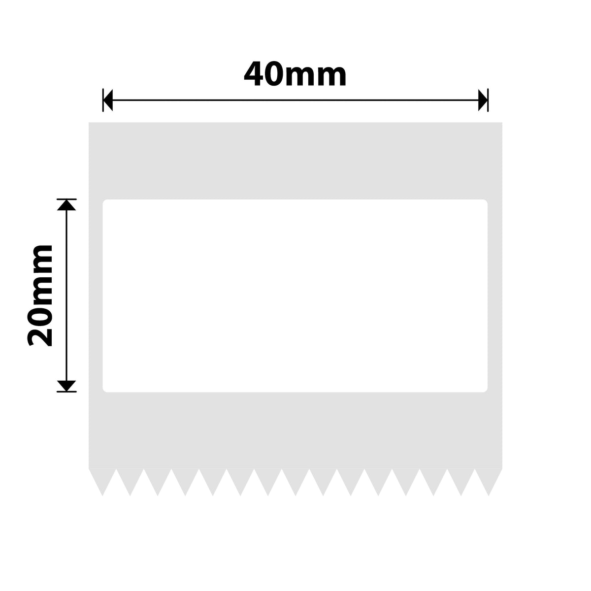NIIMBOT - K Range - 40x20mm - White - 1,300 Labels