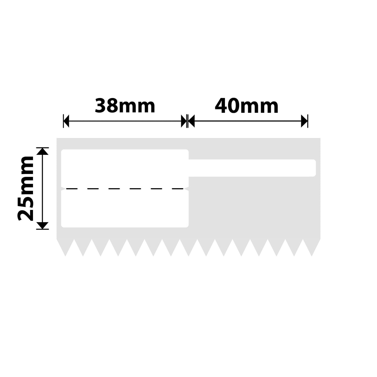 NIIMBOT - K3 Only - 38x25+40mm - White Cable - 1,000 Labels