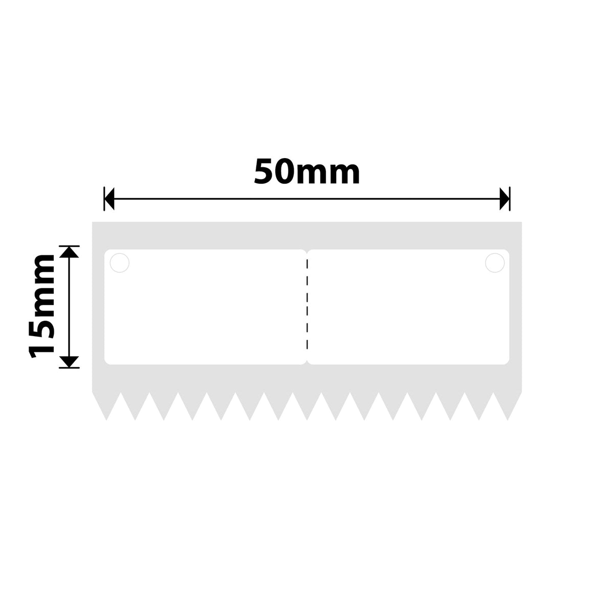 NIIMBOT - K3 Only - 50x15mm - White Jewelry With Hole - 1,660 Labels