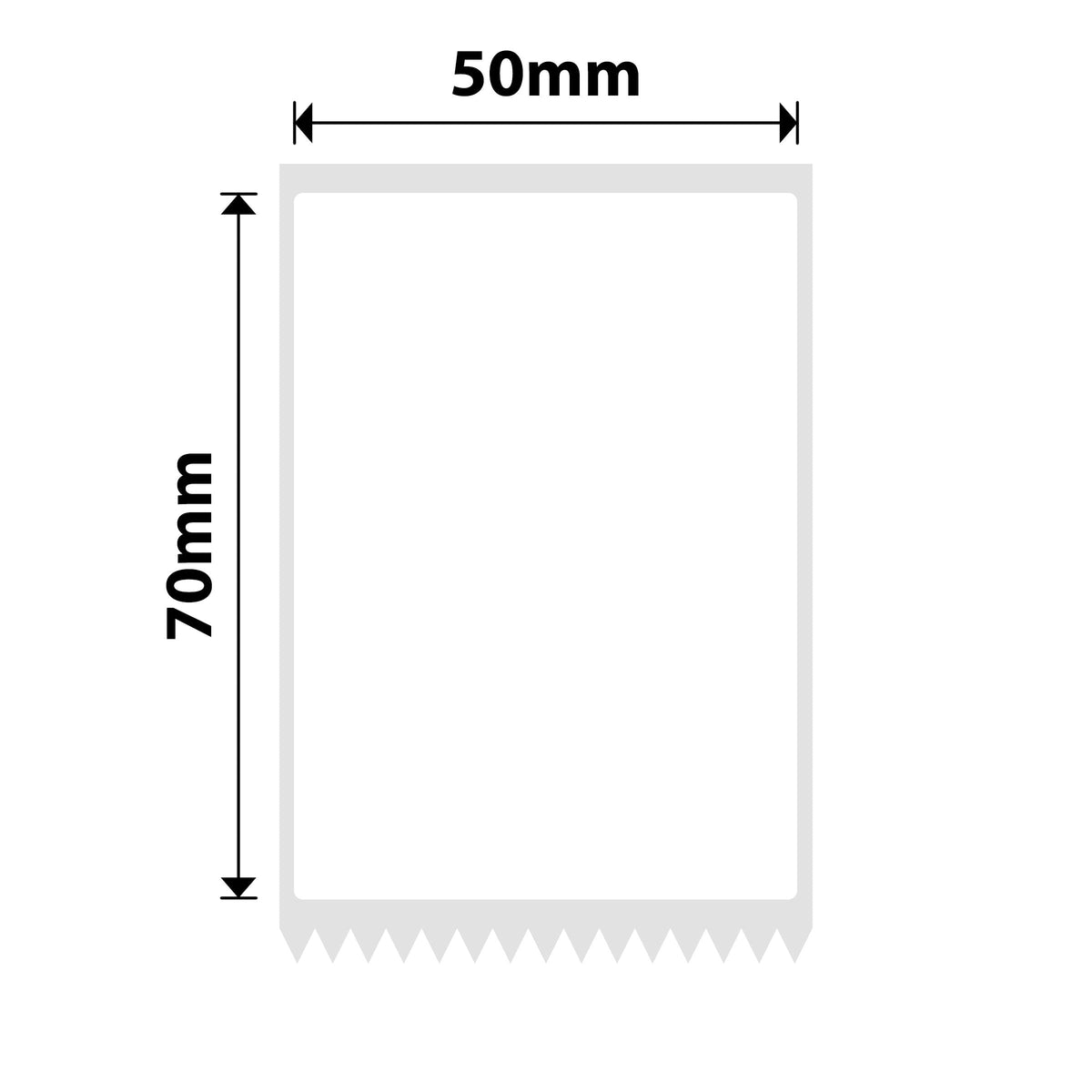 NIIMBOT - M Range - 50x70mm - White PET - 100 Labels