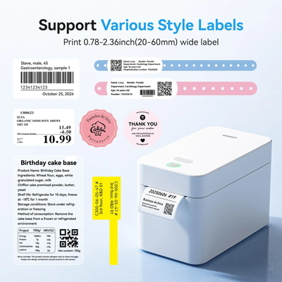 NIIMBOT - K2 Bluetooth Label Printer Incl Label Roll - White