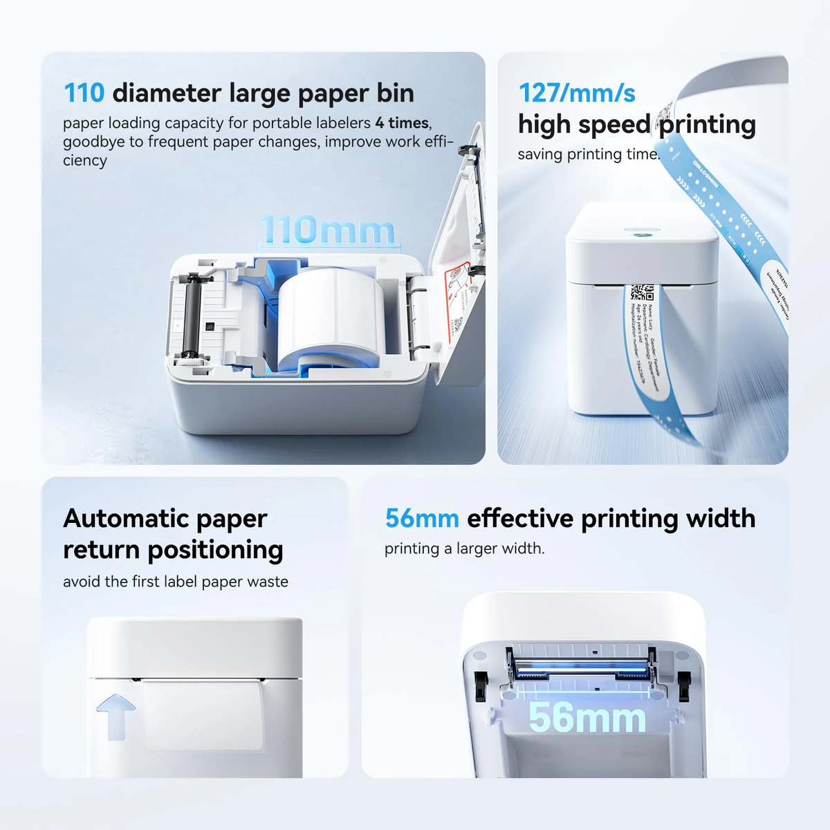 NIIMBOT - K2 Bluetooth Label Printer Incl Label Roll - White