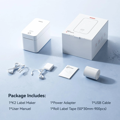 NIIMBOT - K2 Bluetooth Label Printer Incl Label Roll - White