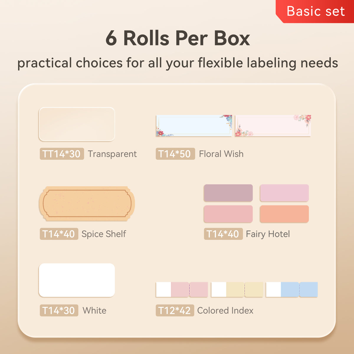 NIIMBOT - D Range - Tag Master Home Use Label Set - 9 Assorted Rolls - 660 Labels